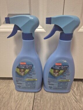 HARTZ Ultra Guard Plus w/ Aloe Flea & Tick Spray for Dogs 428ml. Lot of 2 NEW